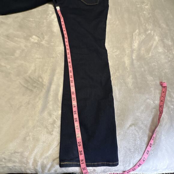 LEVI’S 724 HIGH RISE STRAIGHT Jeans Women’s Size 34 US 16 Dark Wash Stretch - Picture 10 of 13